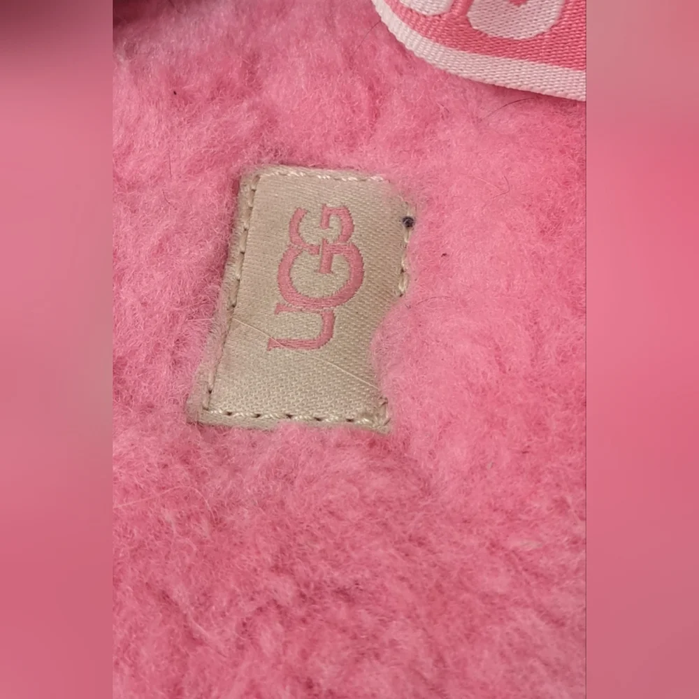 Ugg Women's Fluff Yeah Slide Slippers Fuzzy Pink Sandals Strappy Slip On 7 US - Picture 8 of 10